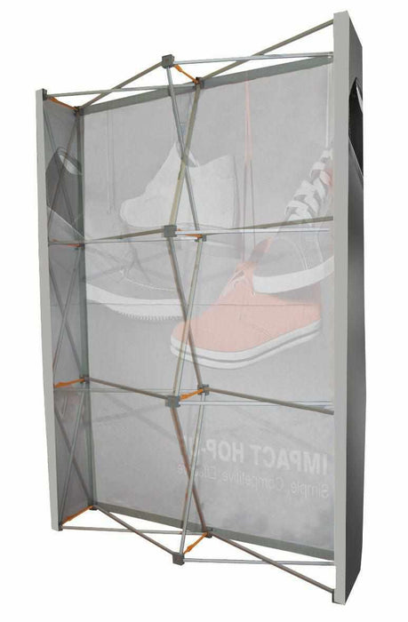 Fabric Hop up display stand rear view